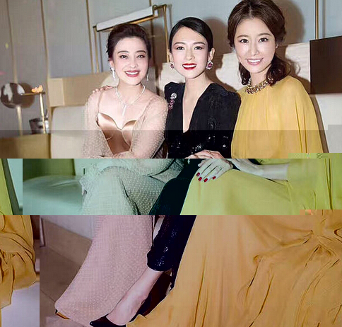 在线美女秀场 辣妈林心如典雅金黄装有气质2