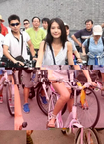 秀场美到窒息 气质美女高圆圆北京街头骑单车1