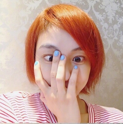 美女秀场 范玮琪俏丽橘色新发色3