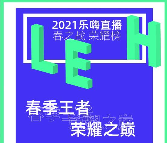 乐嗨直播2021春之战完美收官，恭喜BP传媒荣获春季公会冠军!